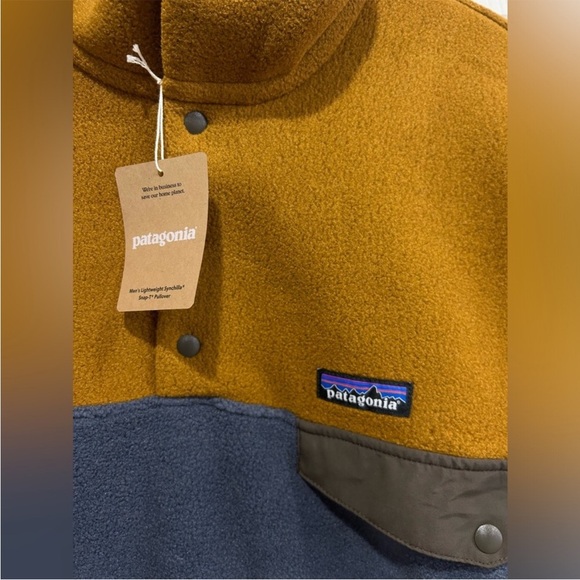Patagonia Men's Medium Lightweight Synchilla Snap-T Fleece Pullover NWT Brown - Picture 7 of 7